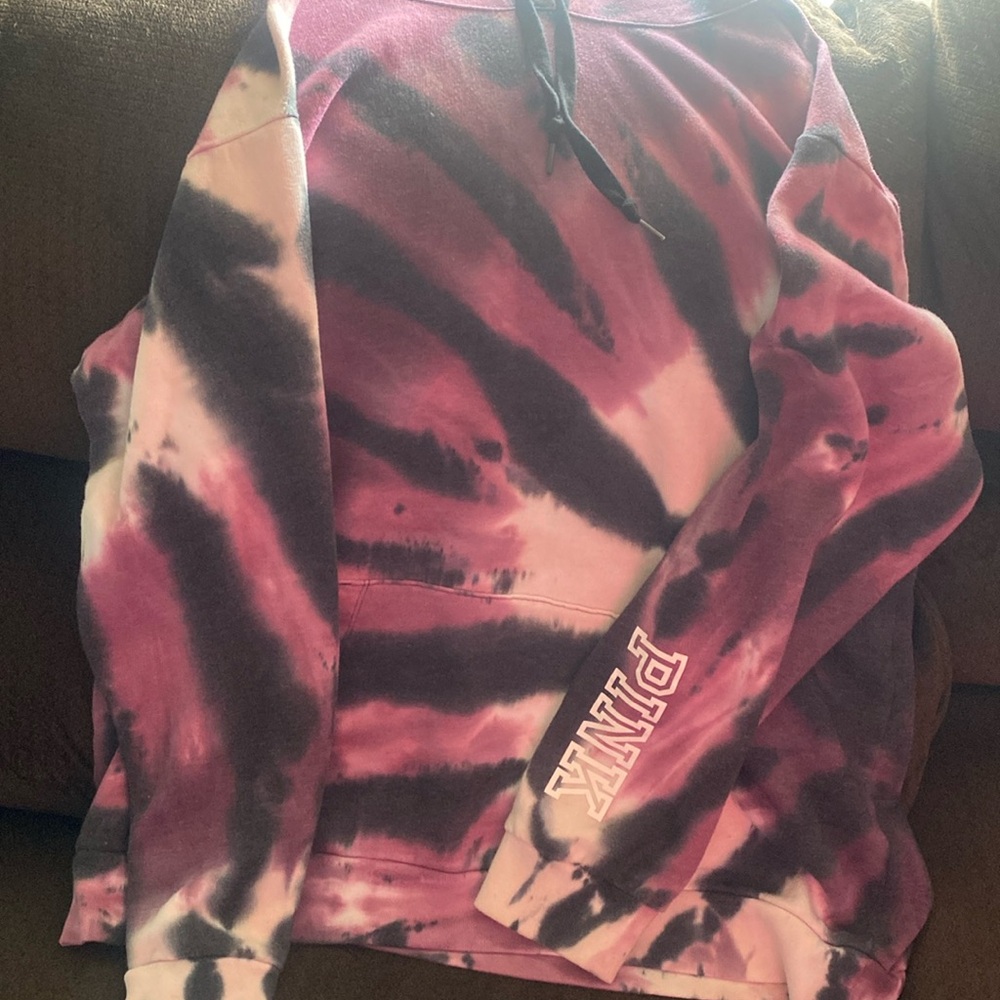 Purple and black tie dye pink hoodie!